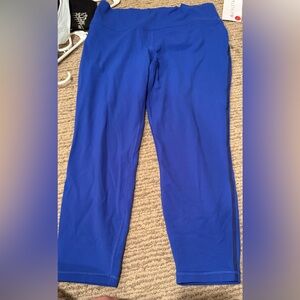 Athleta Transcend Contrast Stitch 7/8 Tight Leggings in Royal Blue XL NWT